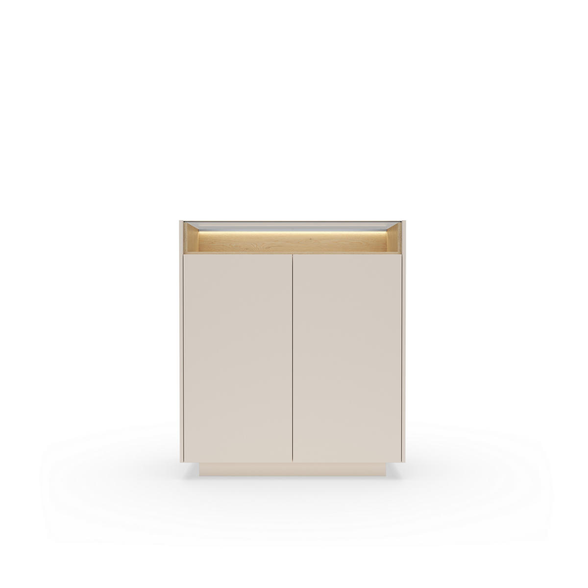 KOMMODE PORTA 103,2/119,2/39,5cm mit Schubladen 2 Türen Beige - Eichefarben/Beige, Holzwerkstoff (103.2/119.2/39.5cm) - MASSENO