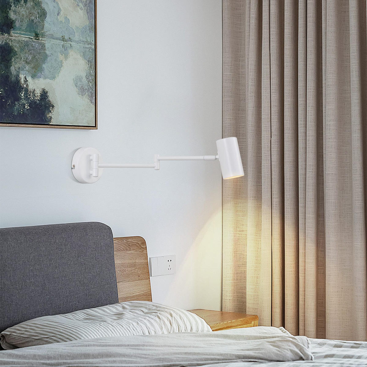 WANDLEUCHTE Transformer 10/10/50 cm - Weiß, Metall (10/50/10cm) - ZMH