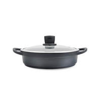 TOPF Graphit 38/28/7.5 cm MR4328S - Graphitfarben, Metall (28cm) - Maestro 