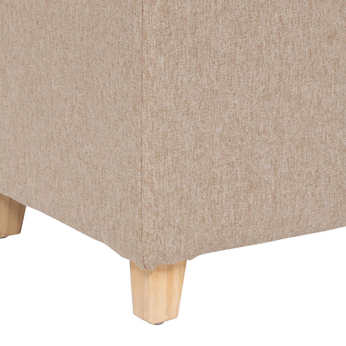 POUF auf Beinen Leandre 35/35/35 cm - Beige, Holzwerkstoff (35/35/35cm) - Atmosphera Createur d´interieur