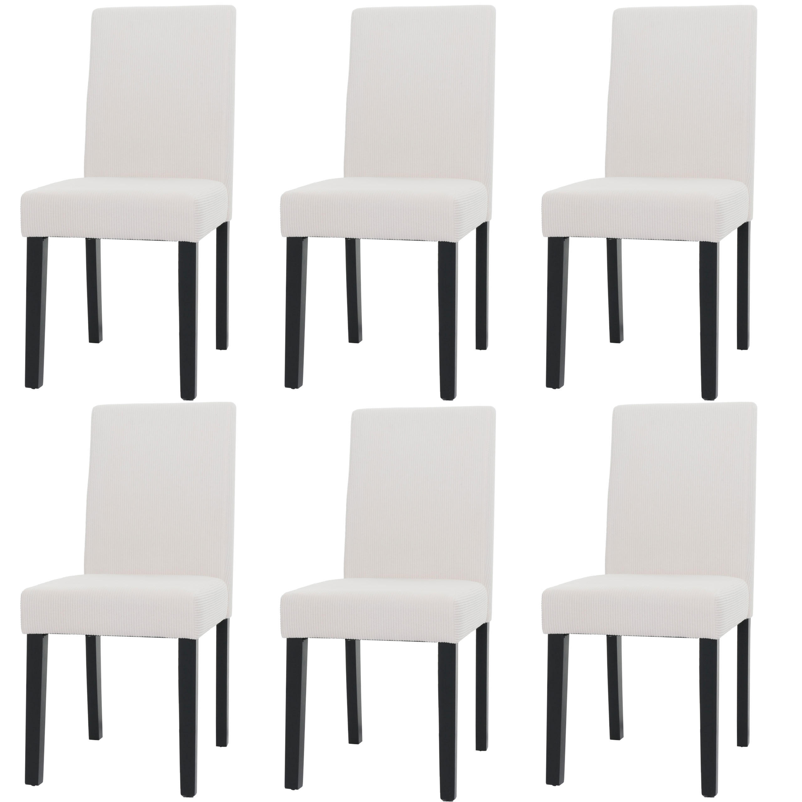 ESSZIMMERSTUHL Cremeweiß 6er-Set - Weiß, Textil (42/90/50cm) - MCW