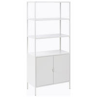 BÜROSCHRANK Metall Hellgrau Kauri - Hellgrau/Grau, Metall (80/180/40cm) - Beliani