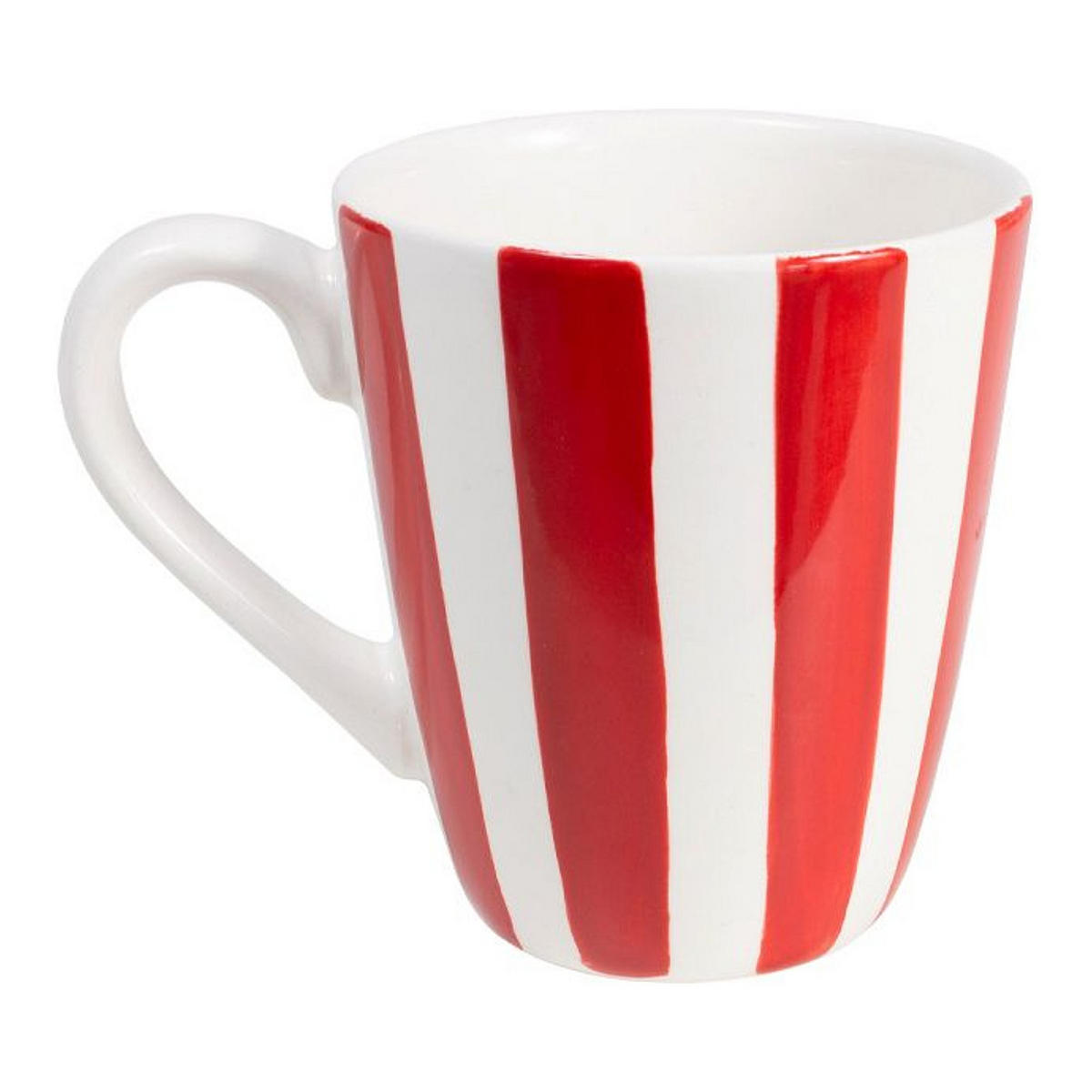 BECHER Roter Streifen in Rot - 350 ml - Rot, Keramik (0.35L) - Blond Amsterdam