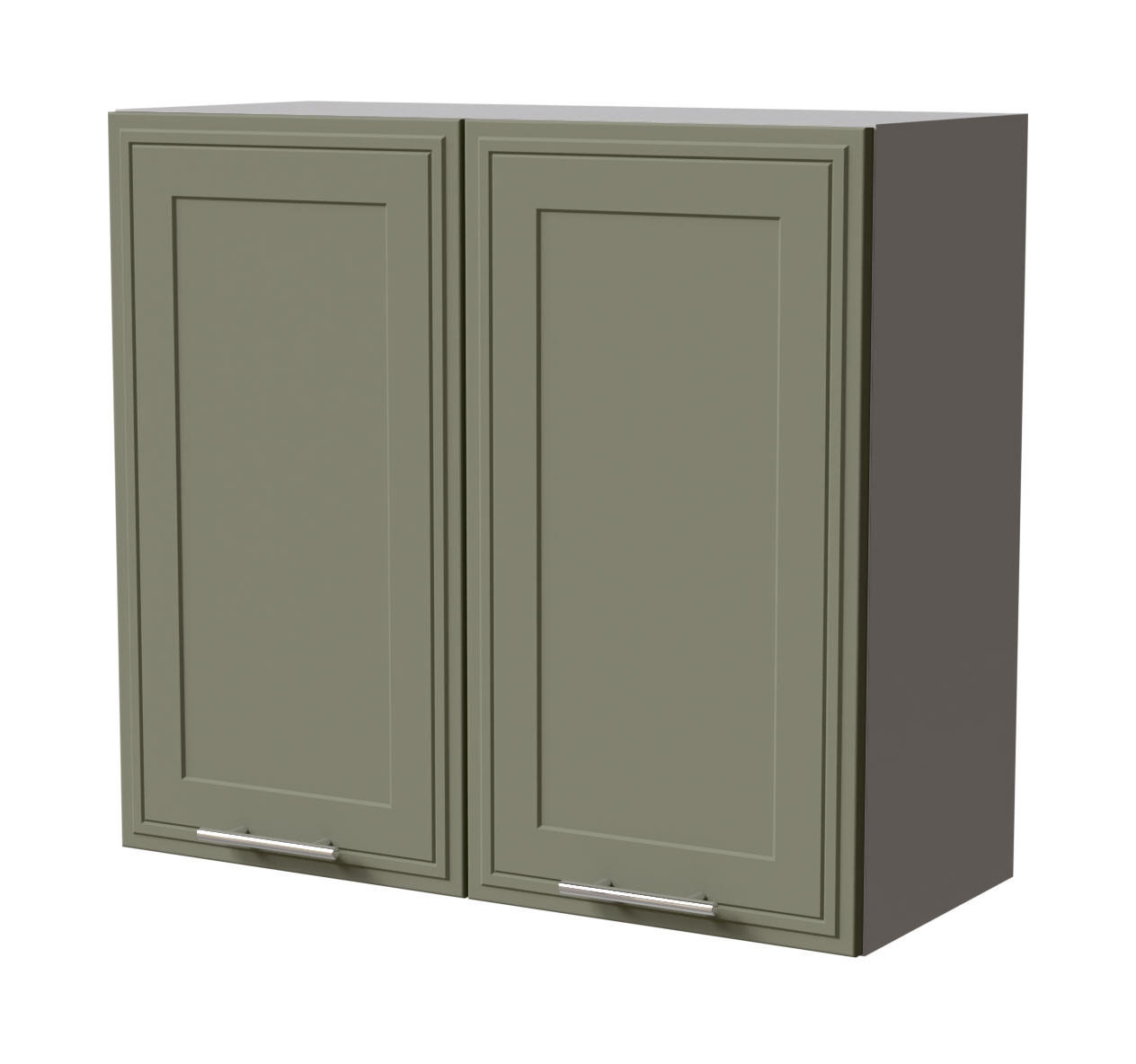 HÄNGESCHRANK Salo W3/80 Grau / Reed Green Matt 80 / 32,5 / 72cm - Grau/Grün, Holz/Holzwerkstoff (80/72/32.5cm) - Feldmann-Wohnen