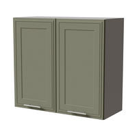 HÄNGESCHRANK Salo W3/80 Grau / Reed Green Matt 80 / 32,5 / 72cm - Grau/Grün, Holz/Holzwerkstoff (80/72/32.5cm) - Feldmann-Wohnen