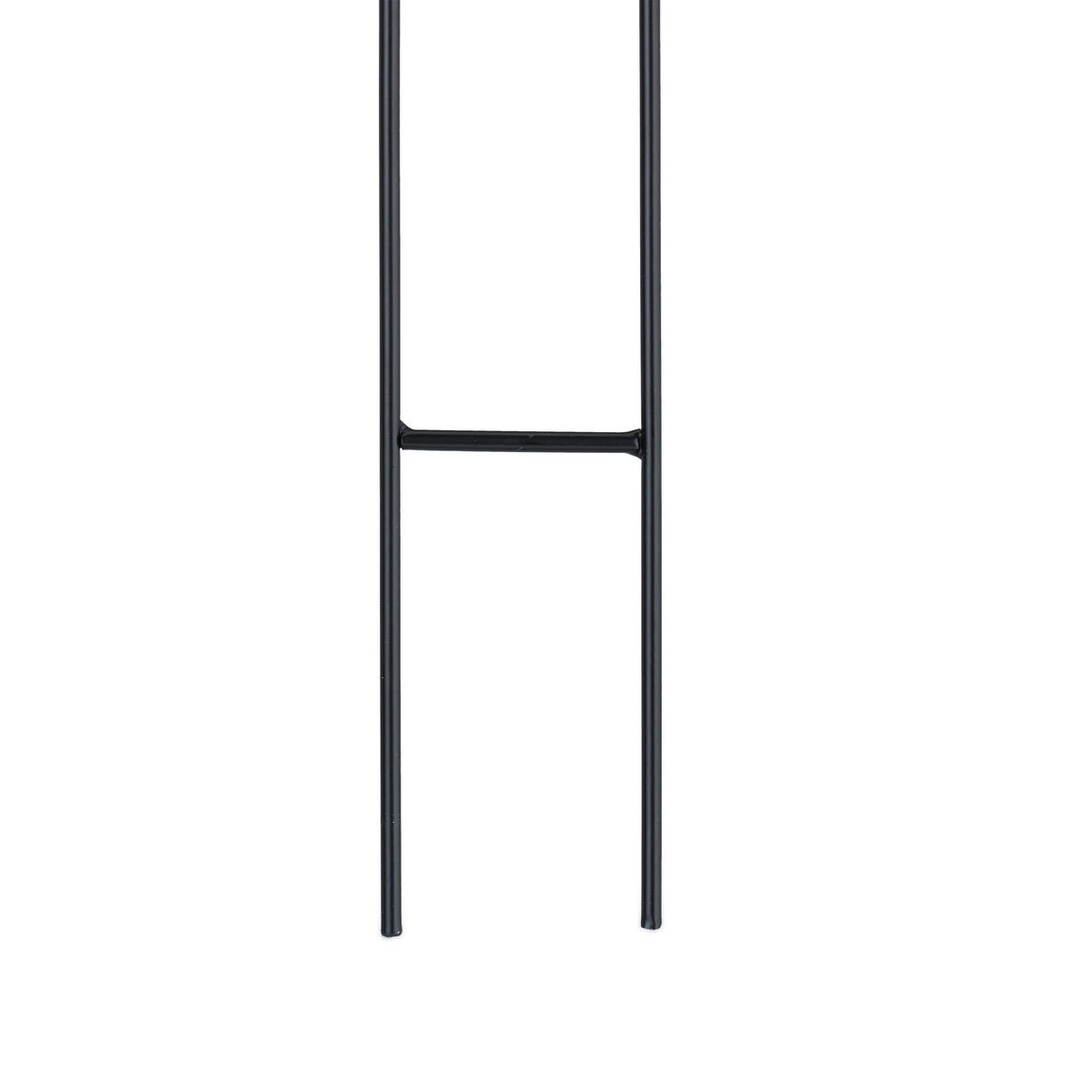 4xRANKHILFE - Schwarz, Kunststoff/Metall (14.5/48/0.5cm) - Relaxdays