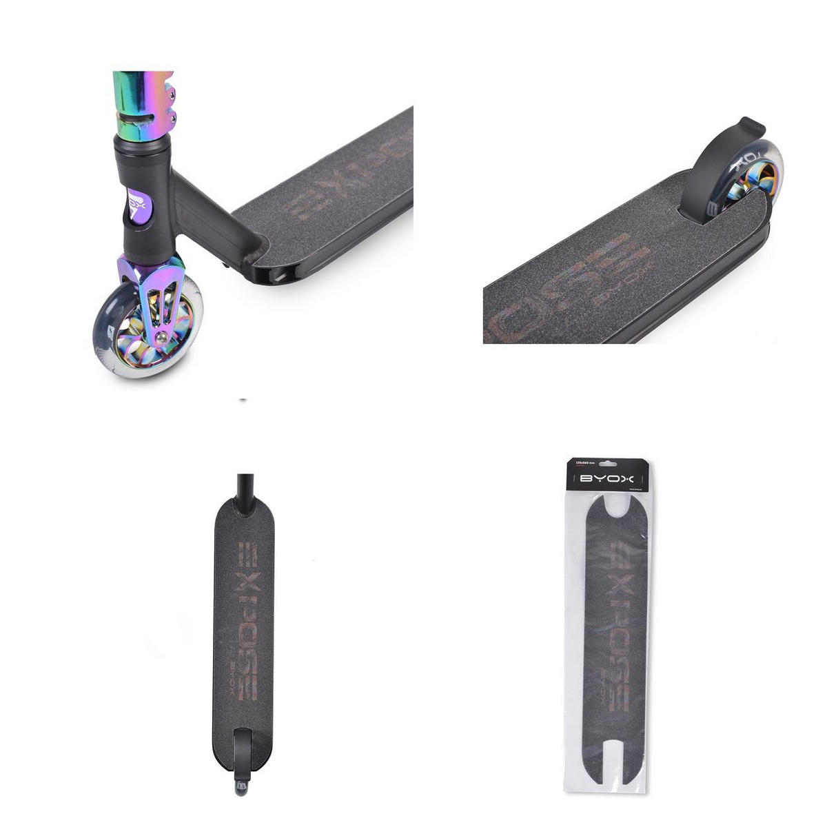 KINDERROLLER Stunt Expose bunt ABEC-9 Lager, PU-Räder, ab 10 Jahren, aus Aluminium - Multicolor, Metall (70/12/60cm)