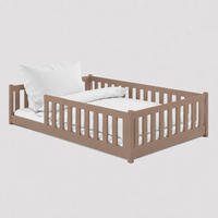 BODENBETT 120x200 cm in Milchschokolade - Hellbraun, Holz (120/200cm) - Kids Collective