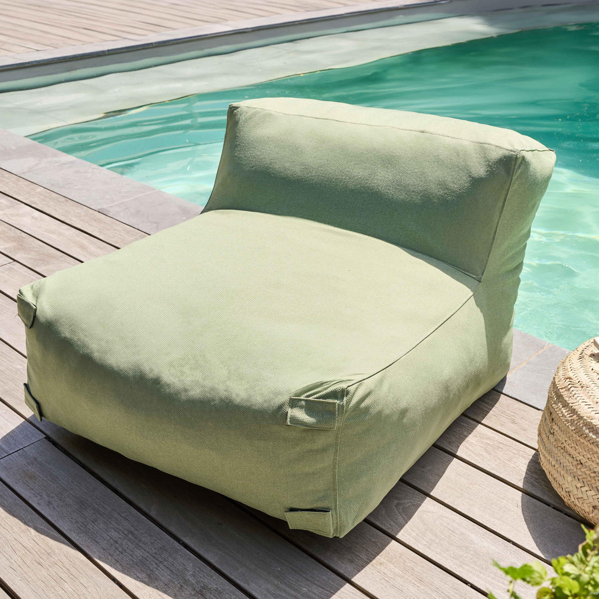 GARTENSOFA mit 4 Sitzplätzen, Kaktusgrünen - Grün, Textil - Oviala