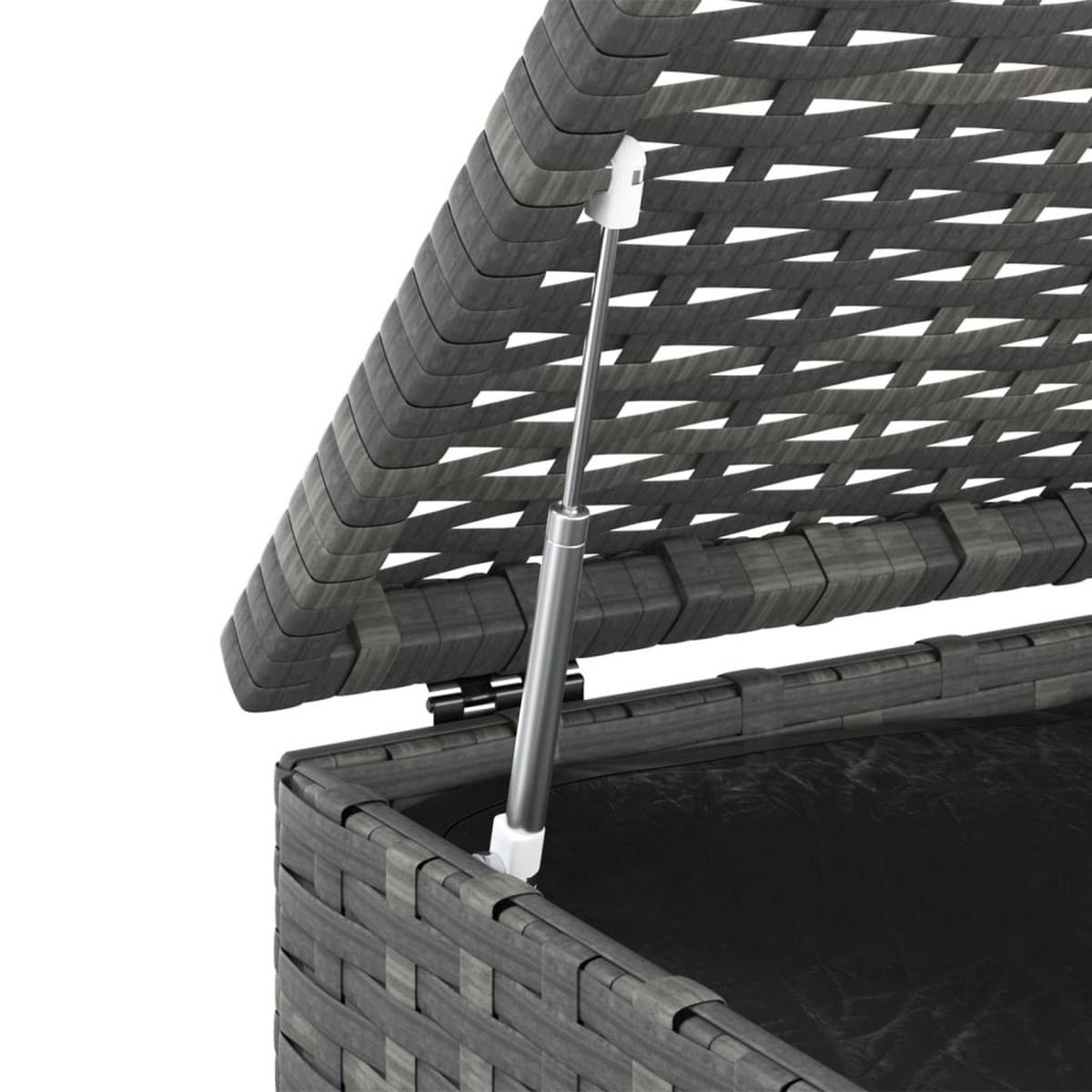 GARTEN-KISSENBOX PE Rattan 100x49x103,5 cm Grau - Grau, Kunststoff (100/103.5/49cm) - furnicato