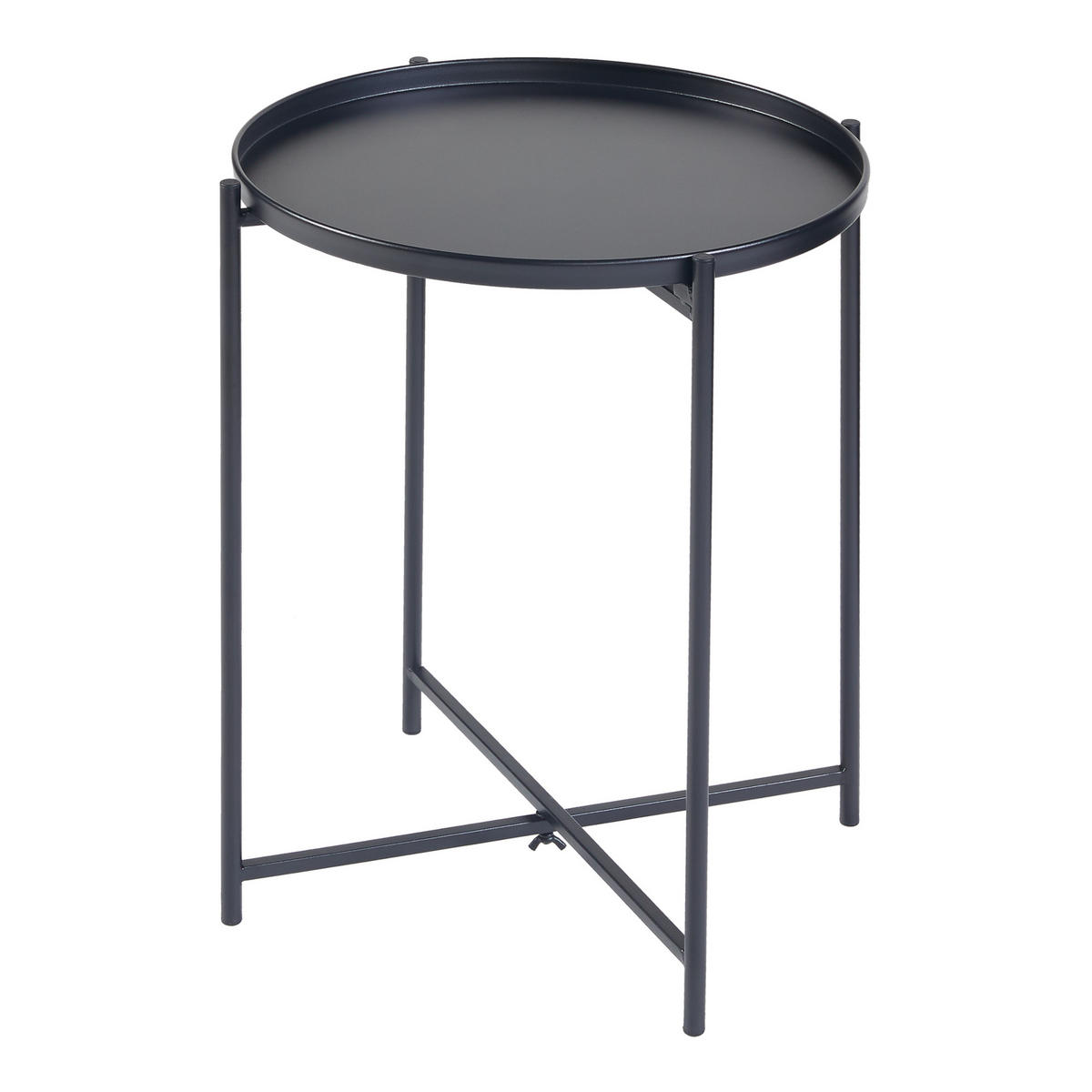 BEISTELLTISCH Sälen - Schwarz, Metall (40/40/50cm) - [en.casa]