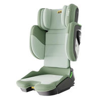 AUTOKINDERSITZ Faltbarer ISOFIX i-Size R129 verstellbare Rückenlehne - Grün, Textil (53/78/47cm) - BEXEVUE