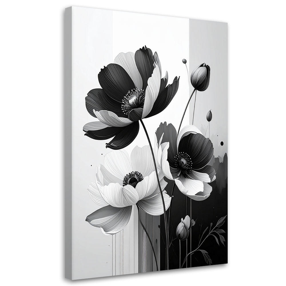 Feeby Leinwandbilder, Schwarz 60x90 cm