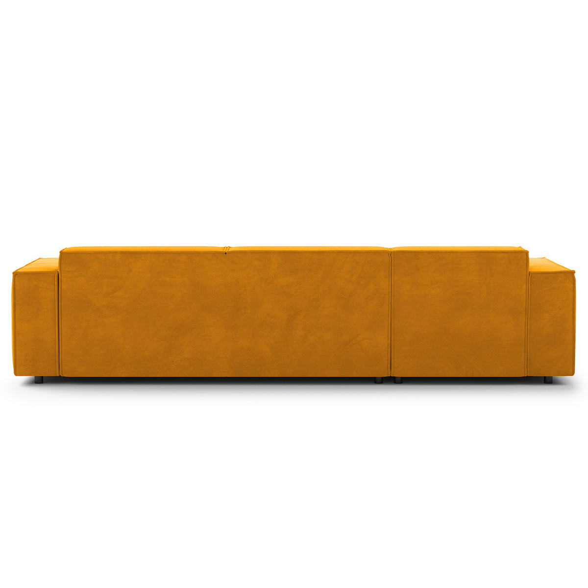 ECKSOFA mit Longchair - Gelb/Schwarz, Kunststoff/Textil (294/177cm) - home24