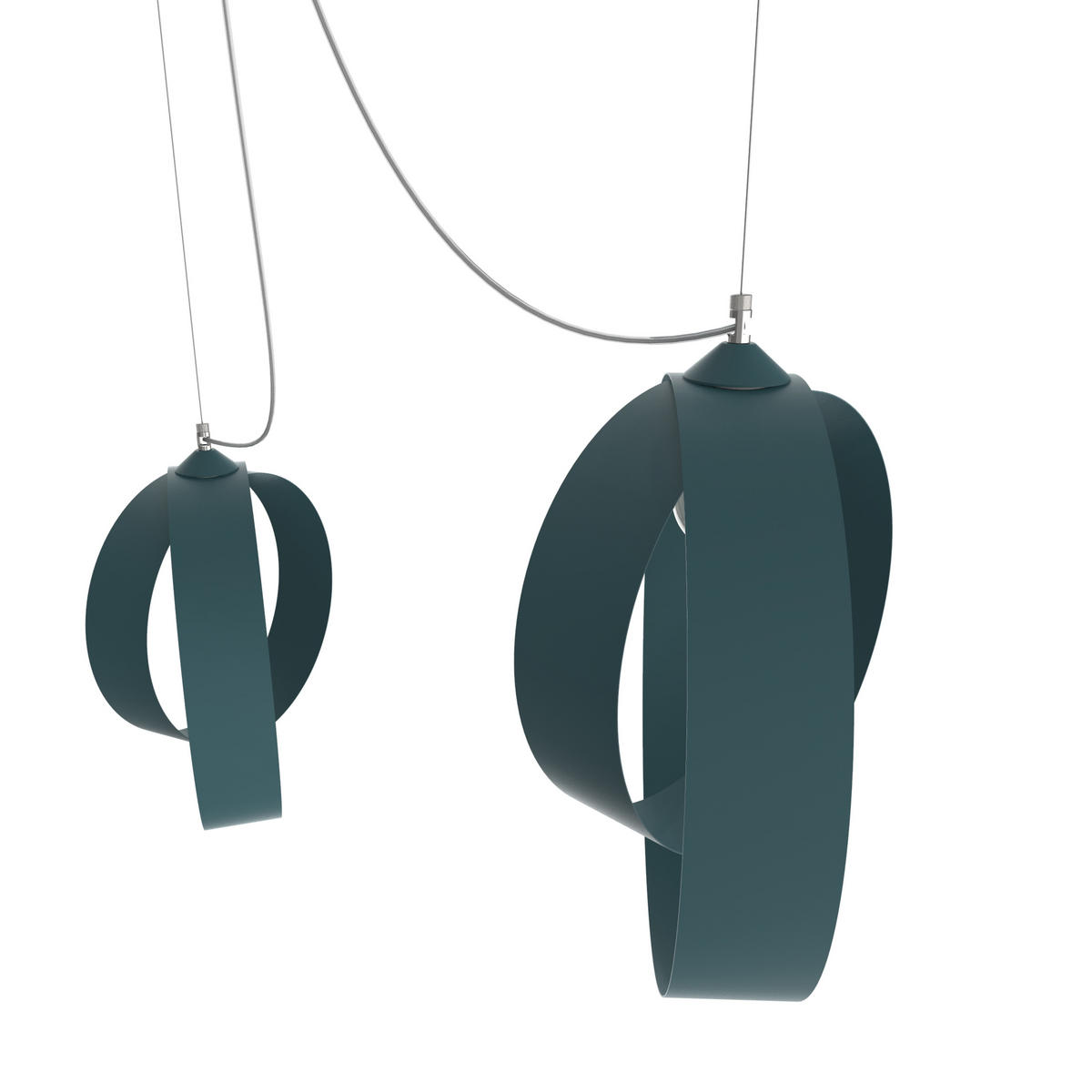 HÄNGELEUCHTE - Blau, Metall (40/40/120cm) - Lumicom