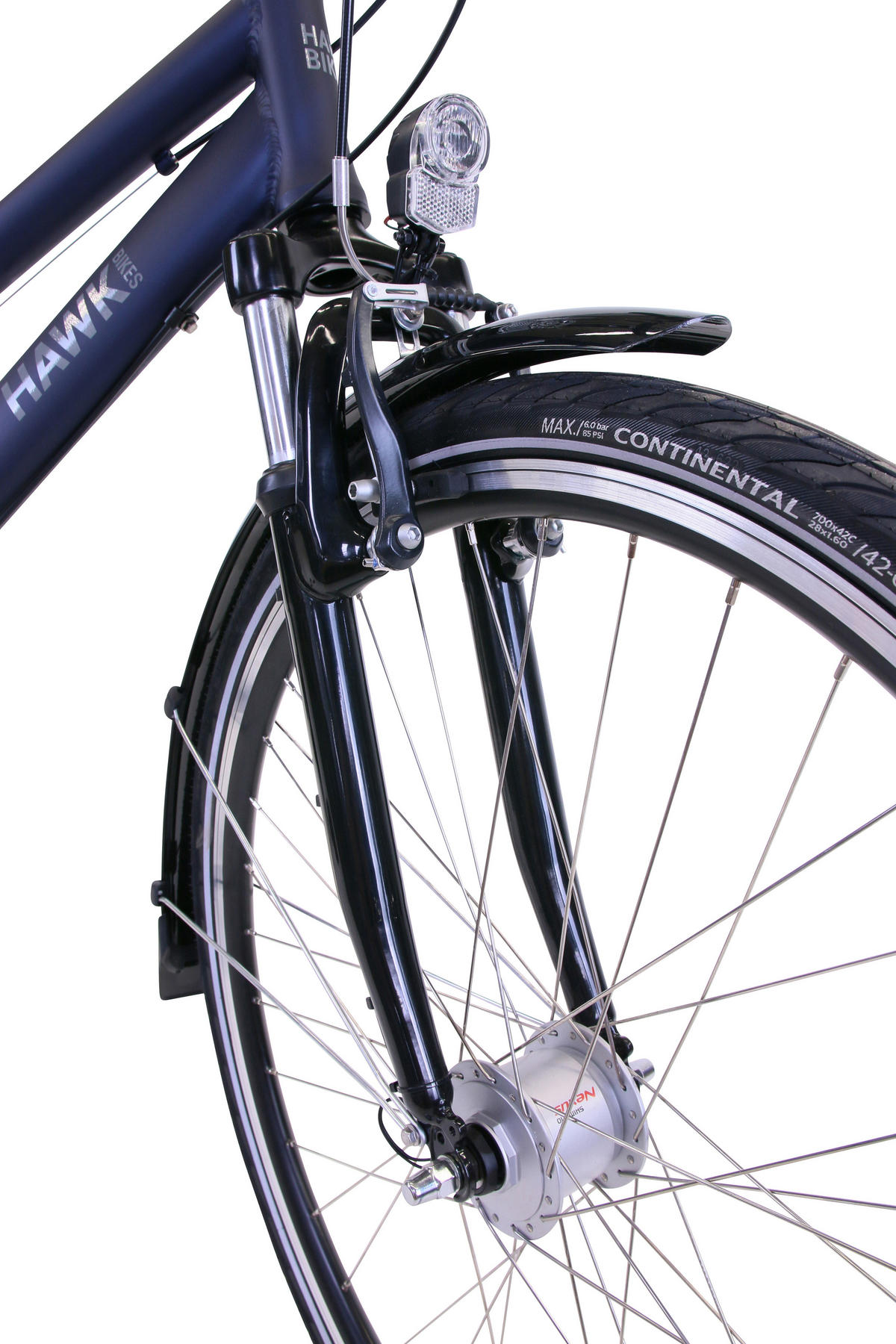 CITYBIKE Citytrek Lady Deluxe Ocean Blue 7 Gang 28 Zoll Größe: 53cm - Blau, Metall (53cm) - Hawk Bikes