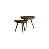BEISTELLTISCH Colon Braun Ø56/48 cm 2er-Set - Dunkelbraun, Holz (56/56/48cm) - Light & Living