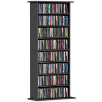 CD-REGAL DE-14457 8 Fächer, verstellbare Böden Schwarz - Schwarz, Holzwerkstoff (24/126.3/58cm) - ComfortXL