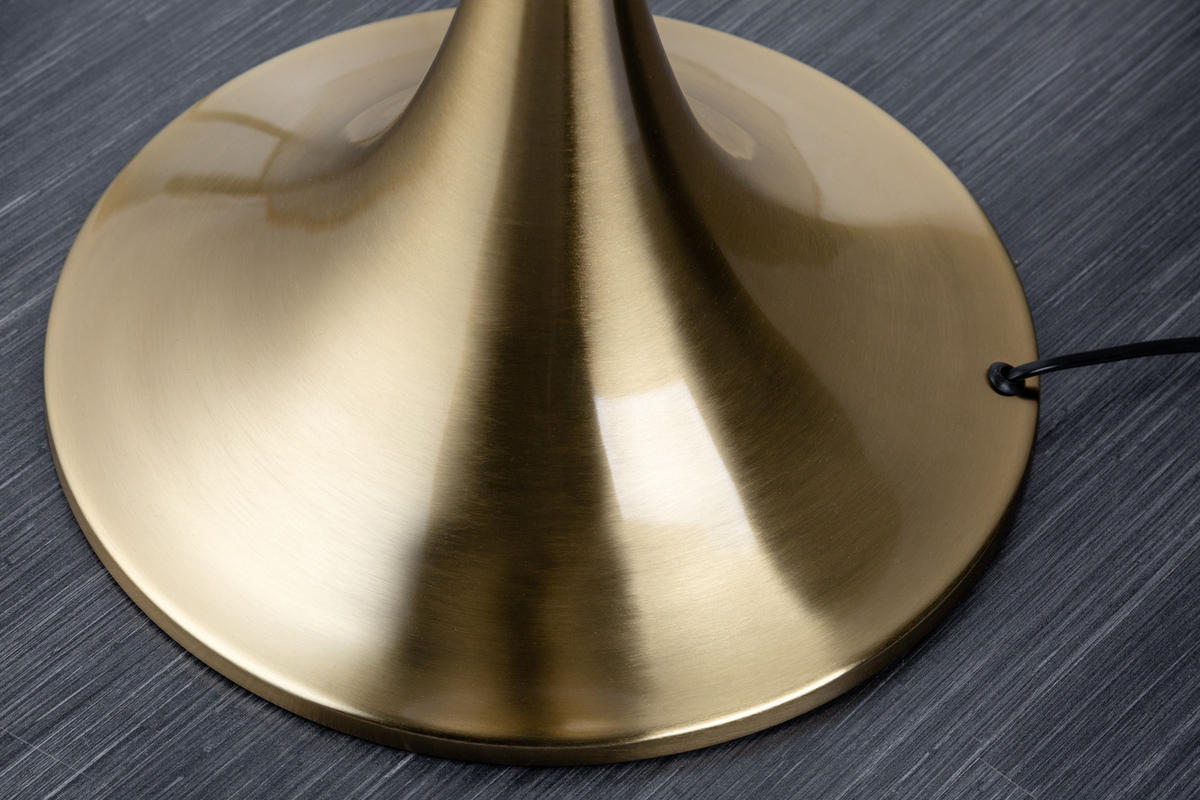 STEHLEUCHTE LUCIE Metall Gold 160 cm - Goldfarben/Schwarz, Metall (40/40/160cm) - riess-ambiente