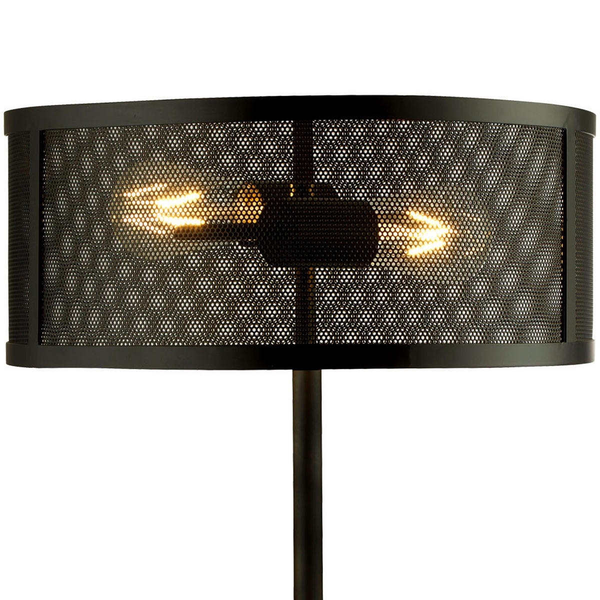 TISCHLEUCHTE Gitter Schwarz - Schwarz, Metall (35/35/50cm)