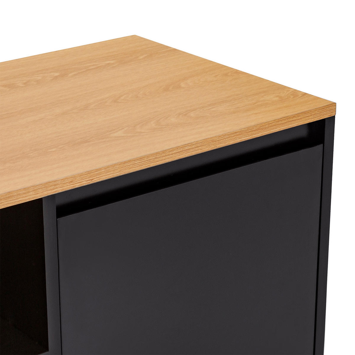 TV-ELEMENT Desi 2 türen schwarze Farbe - Schwarz, Holzwerkstoff (160/55/40cm) - VS Venta-stock