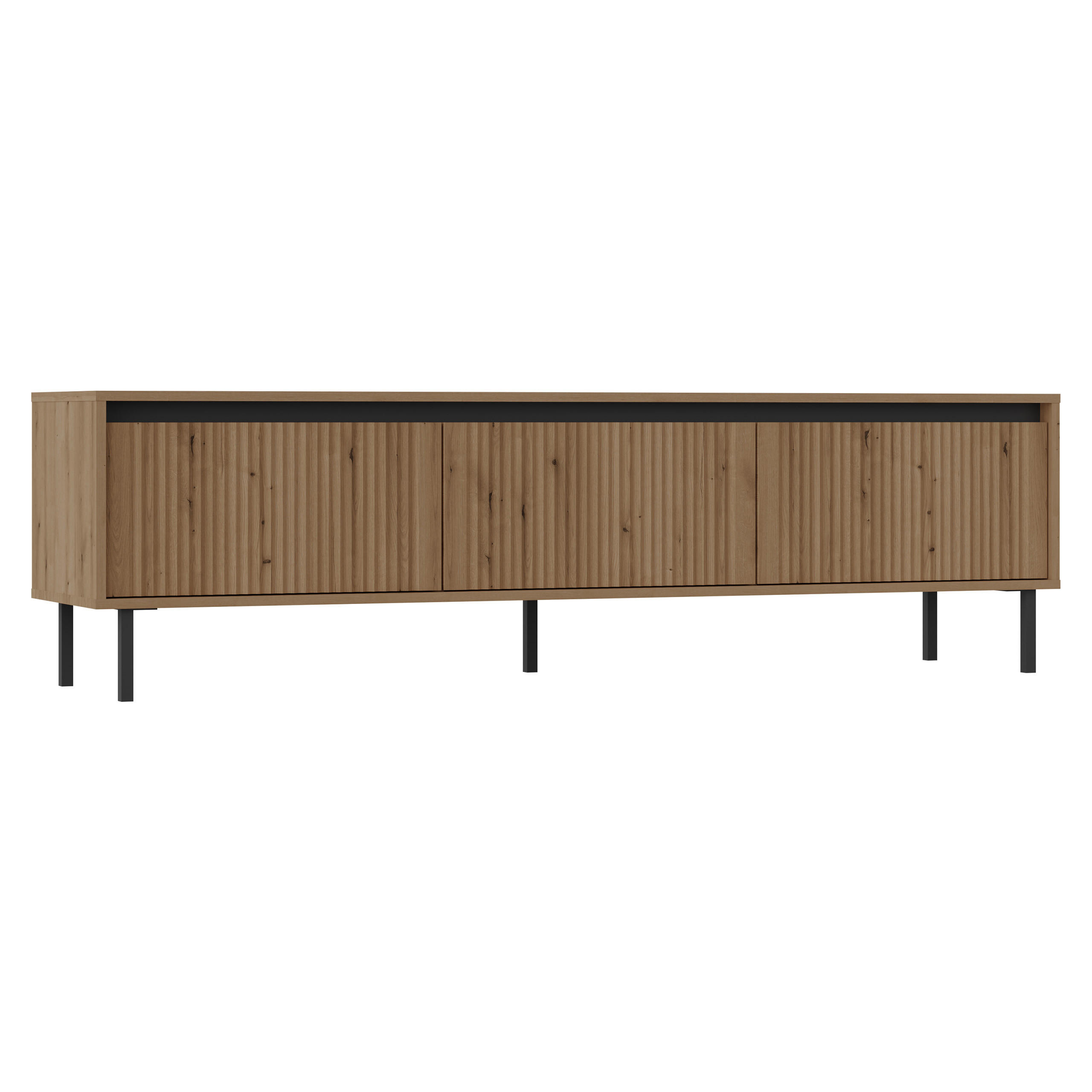LOWBOARD OSTIA 178,6x40x50 cm mit 3 Schubladen für Wohnzimmer Modern Goldfarben - Goldfarben, Holzwerkstoff (178.6/50/40cm) - MASSENO