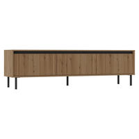 LOWBOARD OSTIA 178,6x40x50 cm mit 3 Schubladen für Wohnzimmer Modern Goldfarben - Goldfarben, Holzwerkstoff (178.6/50/40cm) - MASSENO