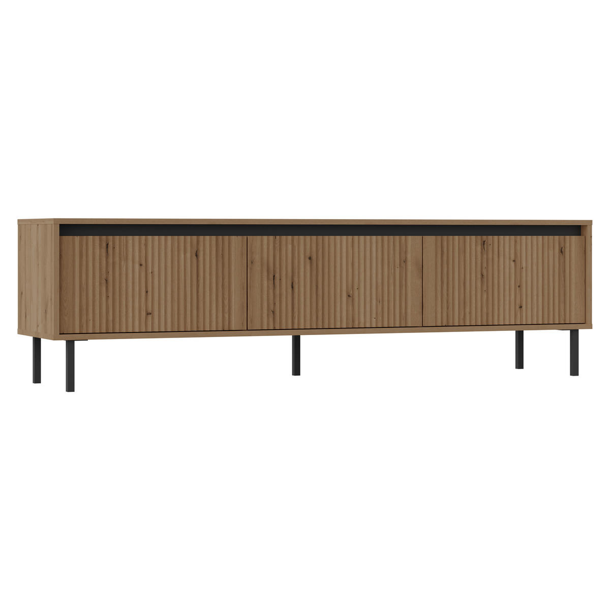 LOWBOARD OSTIA 178,6x40x50 cm mit 3 Schubladen für Wohnzimmer Modern Goldfarben - Goldfarben, Holzwerkstoff (178.6/50/40cm) - MASSENO