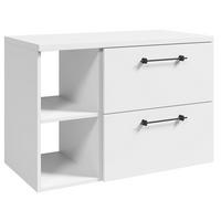 WASCHBECKENUNTERSCHRANK Muro 2 Schubladen Weiß - 90 x 45 x 61 cm - Weiß, Holz (90/61/45cm) - Badplaats