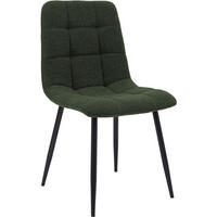 ESSZIMMERSTUHL Stoff Grün - Schwarz/Grün, Textil/Metall (45/84/55cm) - CLP