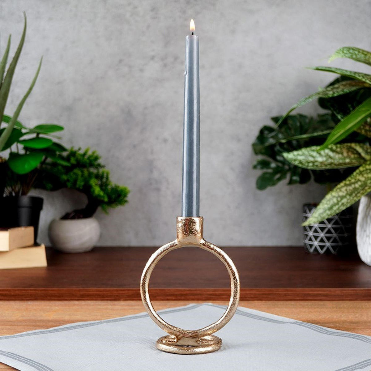 DEKO-KERZENSTÄNDER golden 7,5/11,5/15 cm - Goldfarben, Metall (11.5/15/7.5cm) - Home Styling Collection