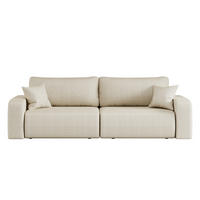 SCHLAFSOFA MILANO und Bettkasten Stoff Quelle Ecru - Ecru, Holz (246/83/98cm) - Kaiser Möbel