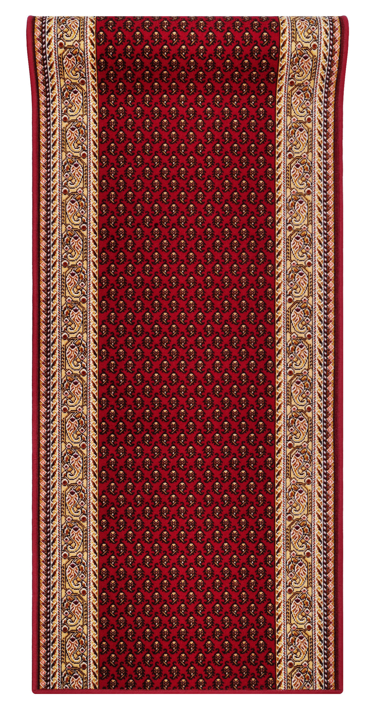 TEPPICHLÄUFER Anti-Rutsch Weinrot rutschfest Gummiunterlage 67/1100 cm - Weinrot, Textil (67/1100cm) - Tapiso