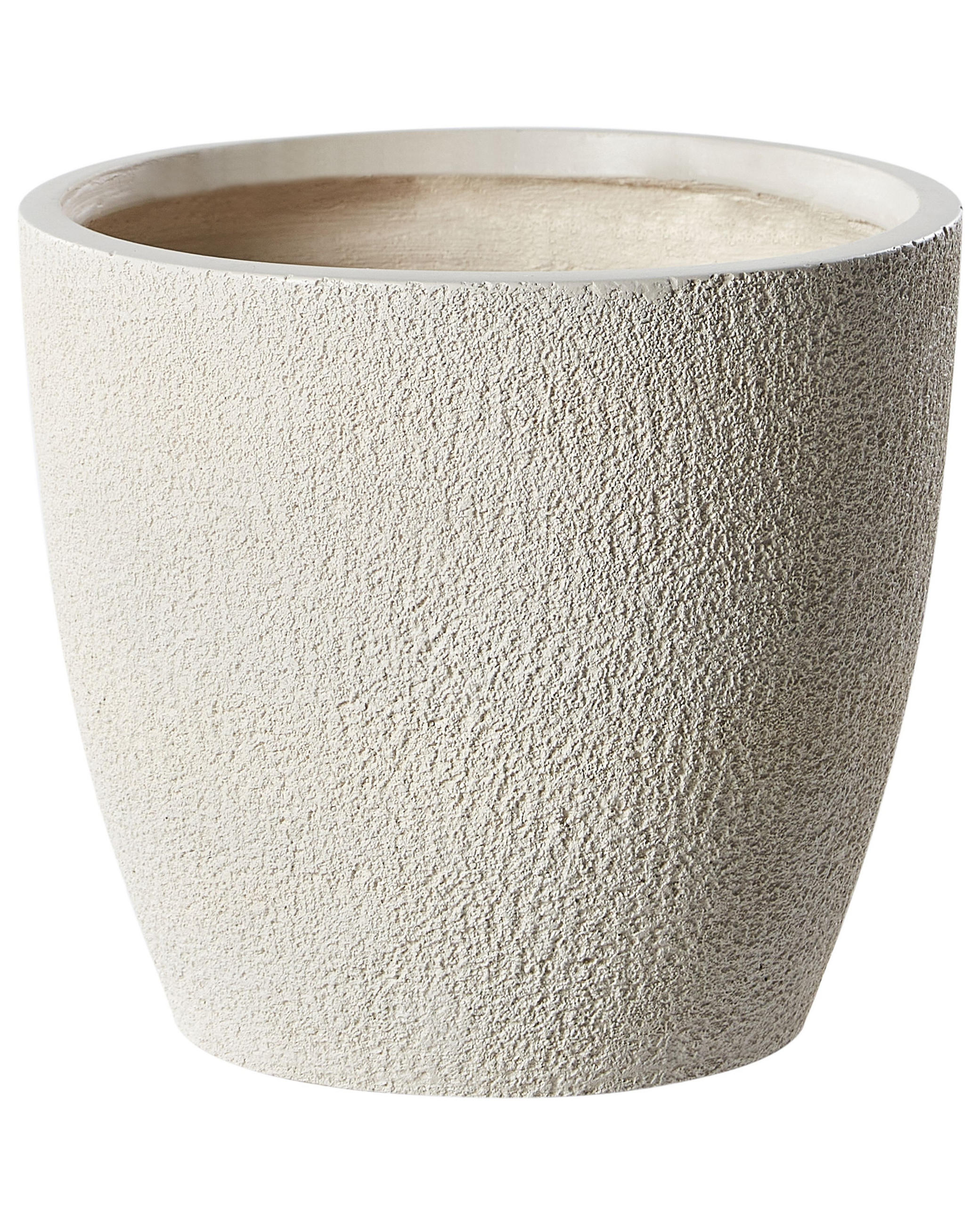 BLUMENTOPF Weiß Kannia - Weiß, Naturmaterialien (32cm) - Beliani