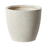 BLUMENTOPF Weiß Kannia - Weiß, Naturmaterialien (32cm) - Beliani