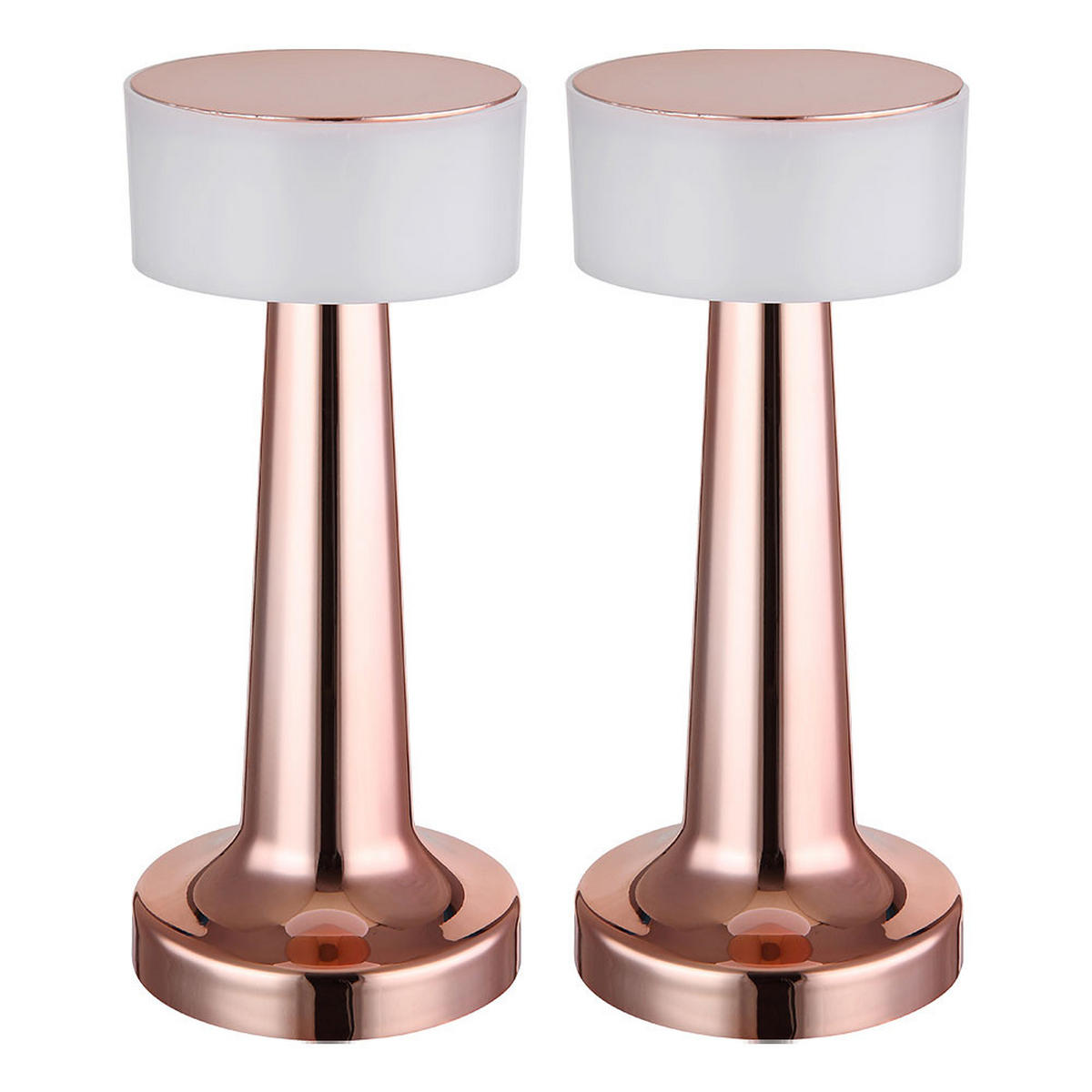 LED TISCHLEUCHTE Angelika Kupfer 2er Set - Kupferfarben, Kunststoff (9.5/9.5/21.5cm) - Globo Lighting