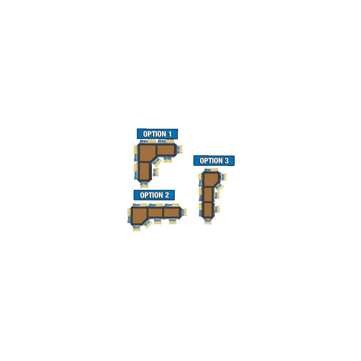 MEGA Deal 1x Eckregal + 2x Schwerlastregal MULI | HxBxT 180x180x40cm | Fachlast 200kg | Verzinkt - Naturfarben, Holzwerkstoff (40/180/40cm) - Sonstige