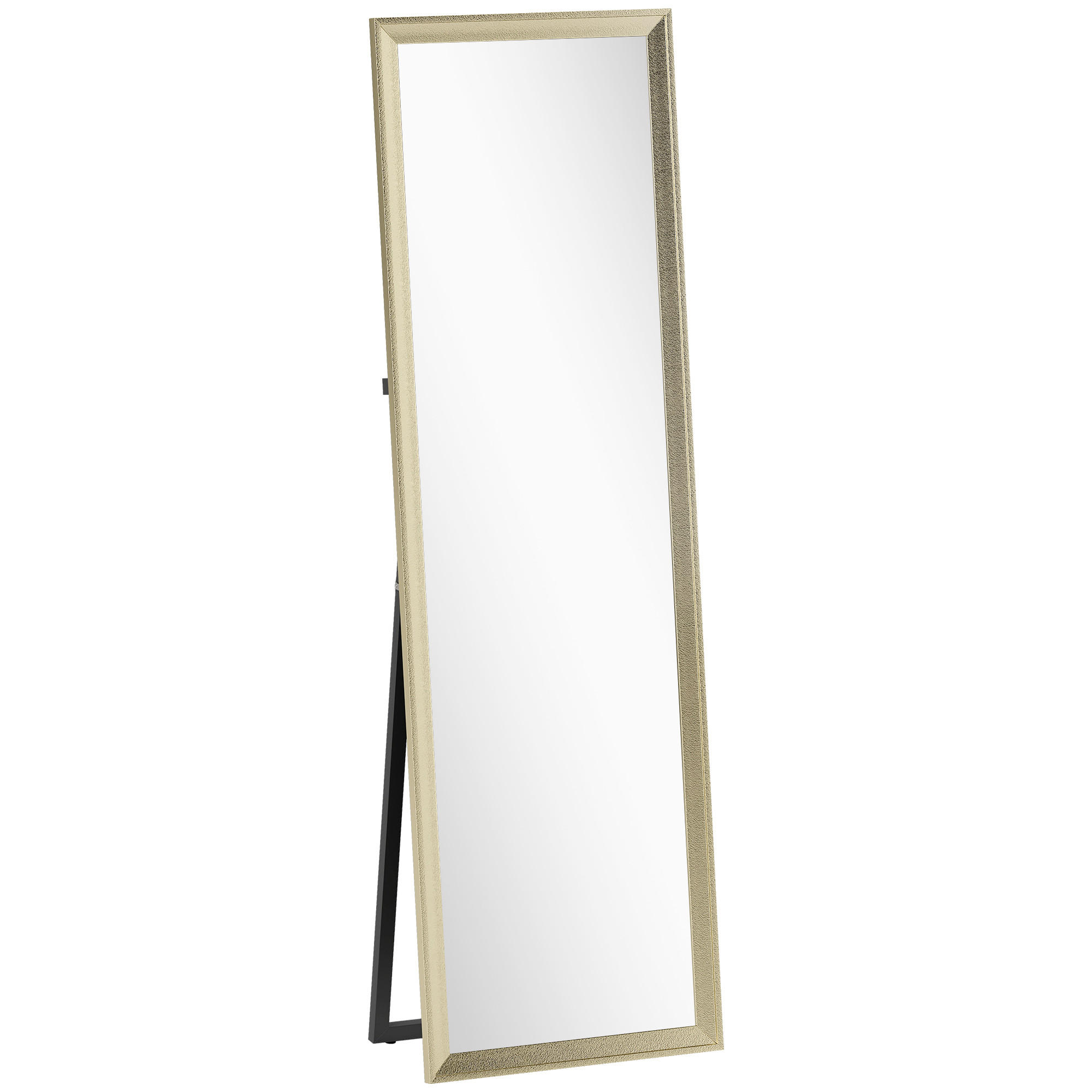 Homcom Ganzkörperspiegel Gold 50x160x4 cm