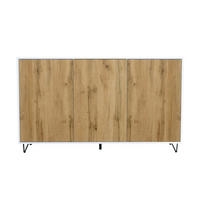 SIDEBOARD Elisa, Kommode mit Push-to-Open, Made in Germany, Moderner Schrank, Weiß matt/Eiche Evoke (152,5 x 90,5 x 37 cm) - Eiche Wotan, Holzwerkstoff (152.5/90.5/37cm) - InnoFurn