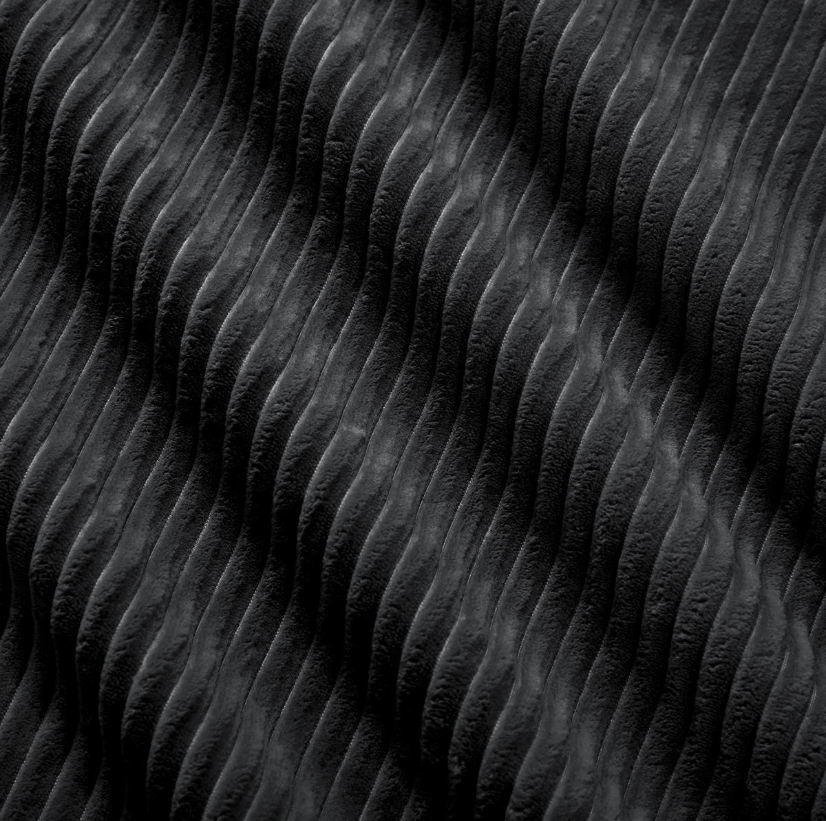 ECKSOFA modular rahmenlos Cord Black - Schwarz, Kunststoff (178/208.1cm) - Meubliv