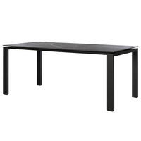 ESSTISCH in Marmoroptik - Keramik / Metall - Schwarz, Keramik (90/180/76cm) - home24