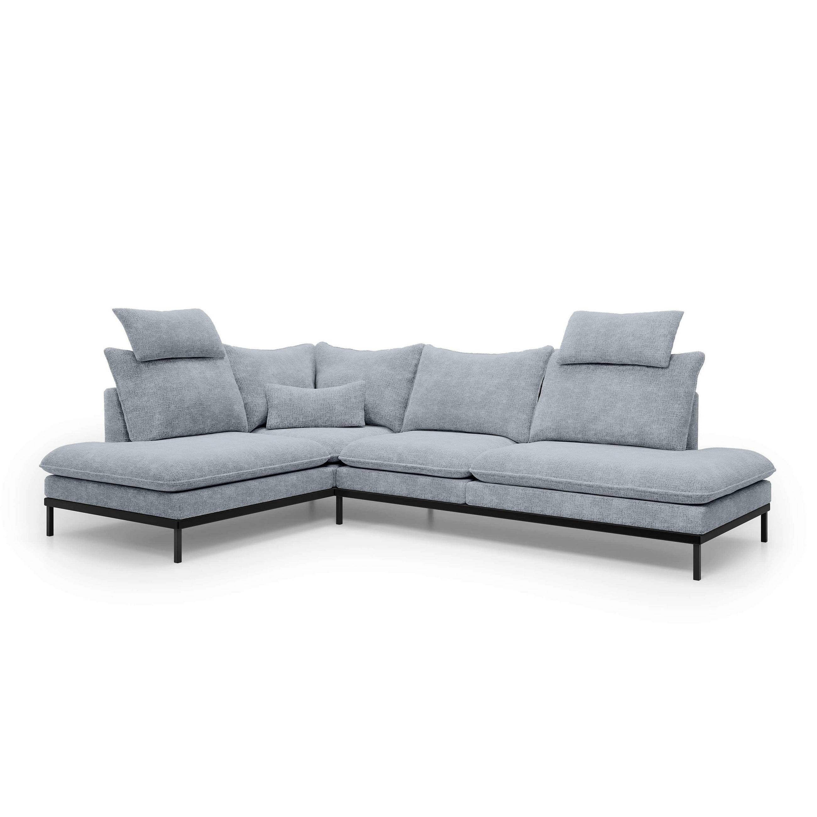 Pillovely Ecksofa Mehrfarbig 293x90x198 cm