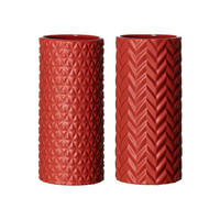 VASEN Raute & Zick Zack Terra 25 cm 2er Set - Terra cotta, Keramik (25cm) - Ritzenhoff Breker
