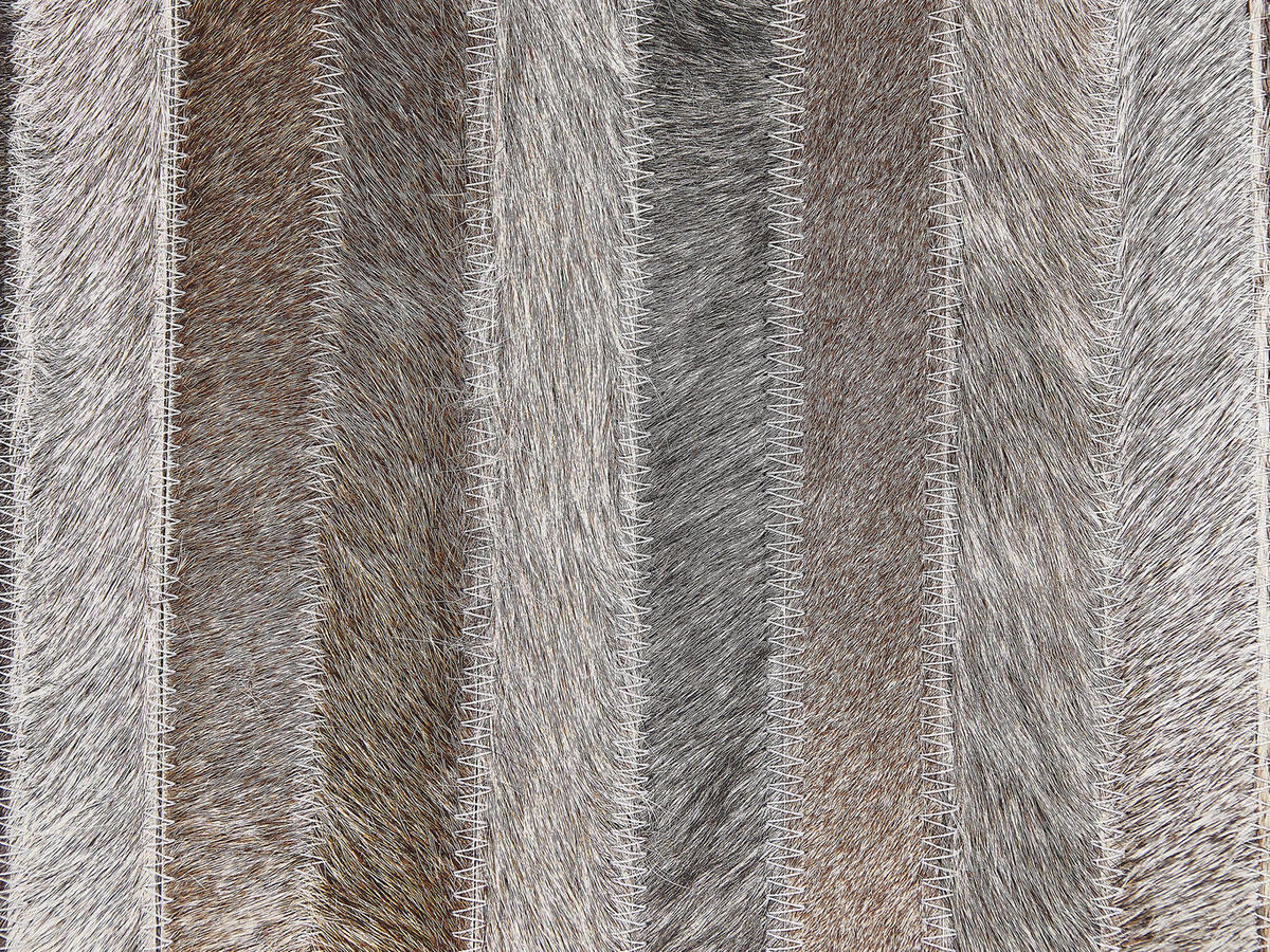 PATCHWORK-TEPPICH Tuzluca 200/140 cm - Braun, Fell (140/200cm) - Beliani