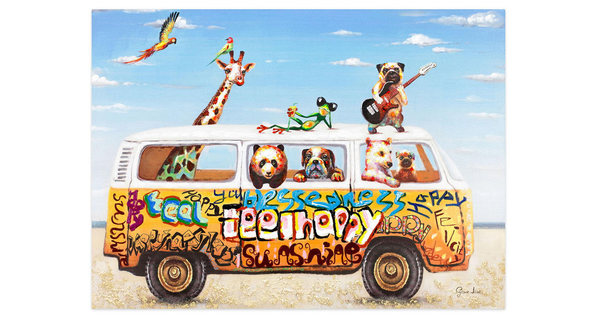 ÖLGEMÄLDE 100/70 cm - Multicolor, Holz/Textil (1.82/70cm) - KUNSTLOFT