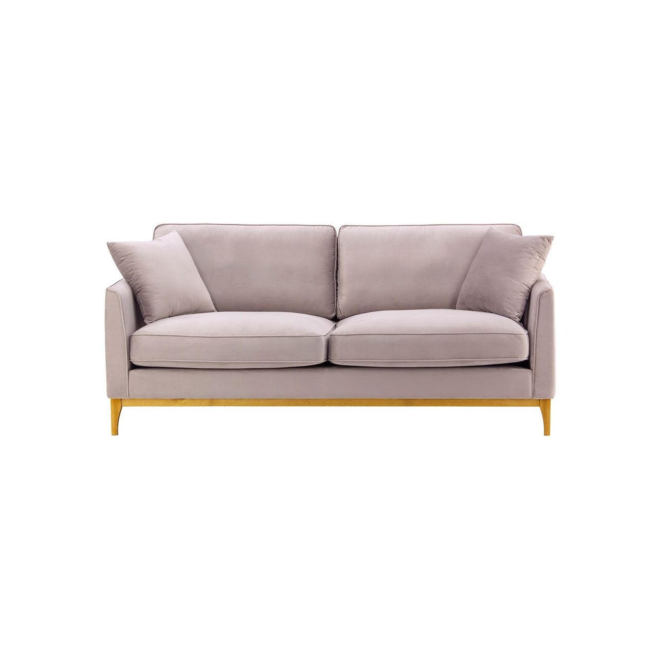 DREISITZER-SOFA Linara-Velluto 14 - Lila, Holz/Textil (201/91/95cm)