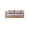 DREISITZER-SOFA Linara-Velluto 14 - Lila, Holz/Textil (201/91/95cm)