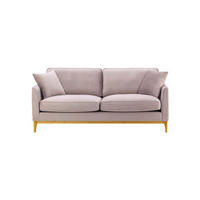 DREISITZER-SOFA Linara-Velluto 14 - Lila, Holz/Textil (201/91/95cm)