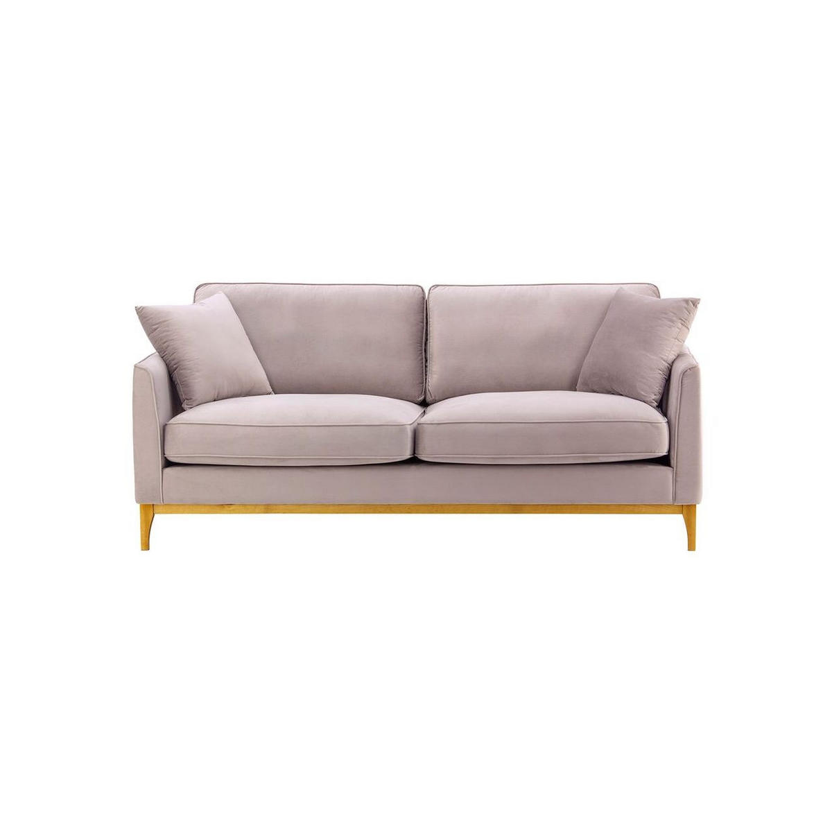 DREISITZER-SOFA Linara-Velluto 14 - Lila, Holz/Textil (201/91/95cm)