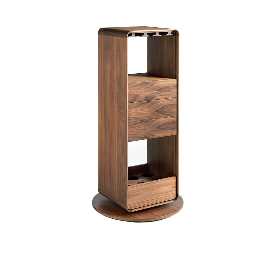 BARSCHRANK Walnuss 43/40/128 cm - Walnussfarben, Holz (43/128/40cm) - ANGEL CERDA